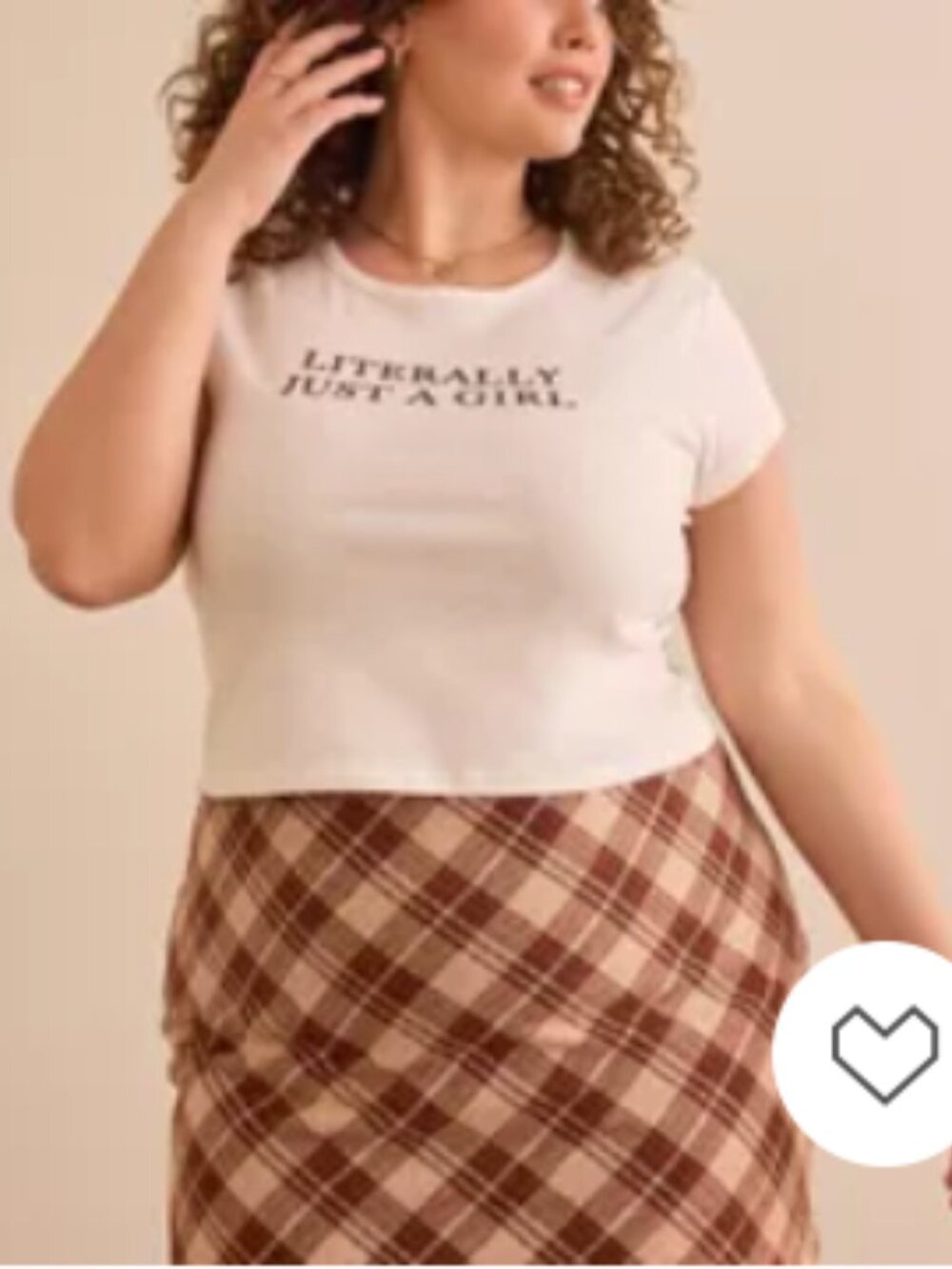 Arula Graphic Cropped Babydoll Tee